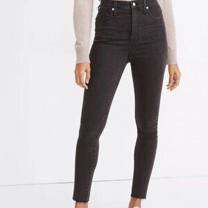 Madewell High Rise Skinny Jeans in Washed Black